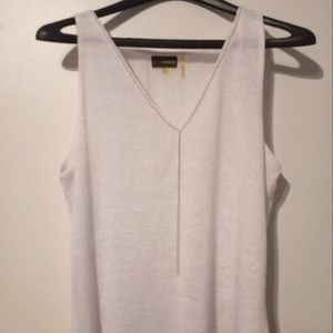 Women's Sheer White Tank: Size Lg